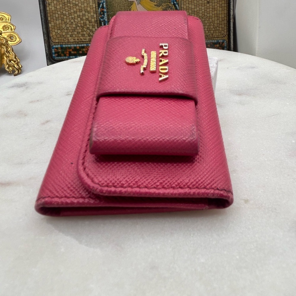 Prada authentic Pink Bow Key Holder Wallet - Picture 2 of 9